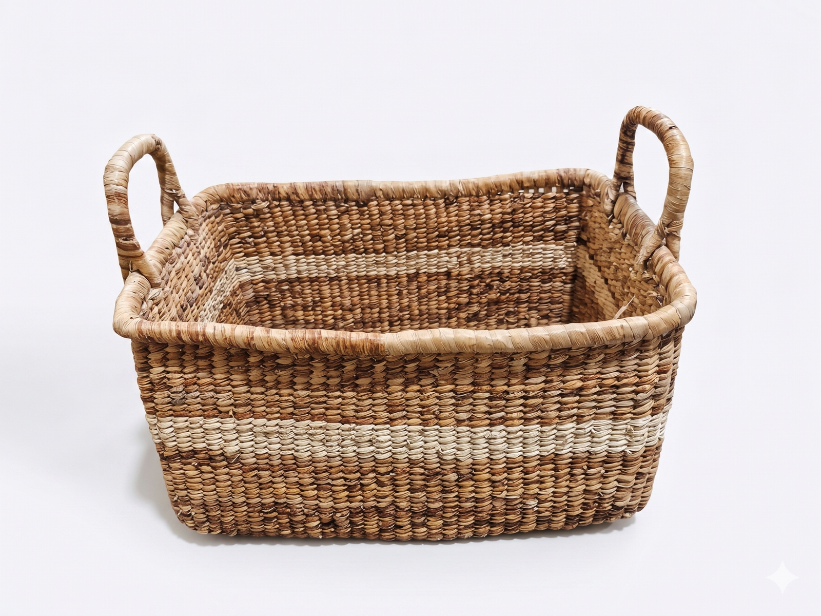 Canasta Organizadora de Paja Toquilla "Herencia" – Diseño Rectangular con Asas